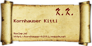 Kornhauser Kitti névjegykártya